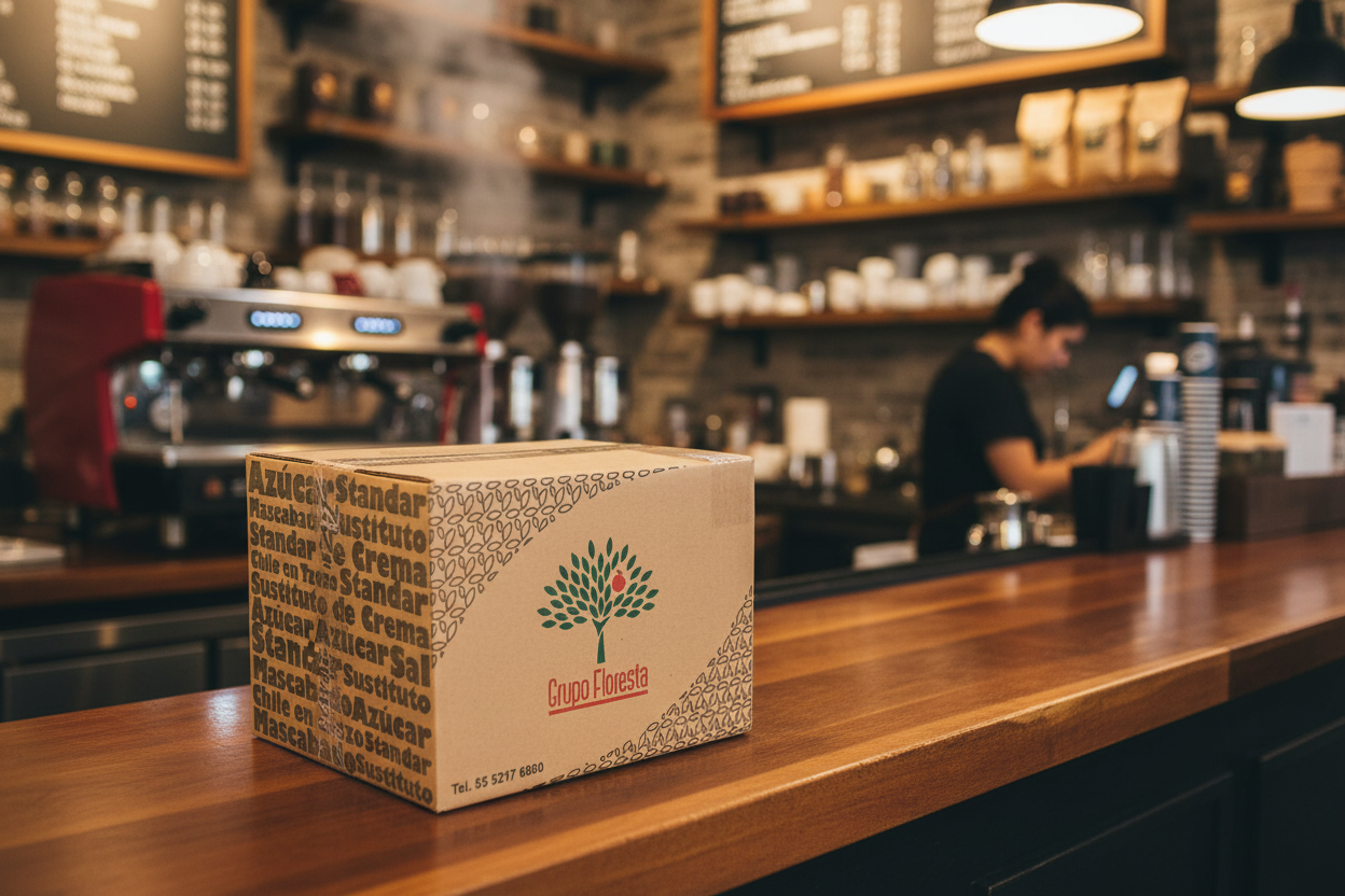 AZÚCAR MORENA GRUPO FLORESTA CAJA 1,000 SOBRES 4GR
